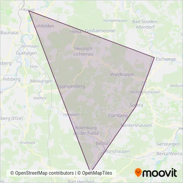 cantus Verkehrsgesellschaft (Bus) coverage area map