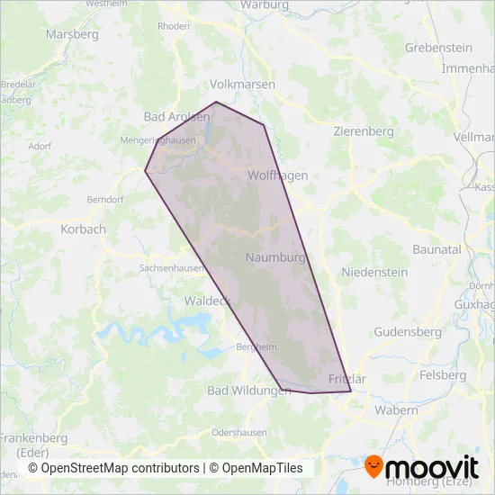 DB RegioNetz Verkehrs GmbH Kurhessenbahn (Bus) Verbundsgebiet