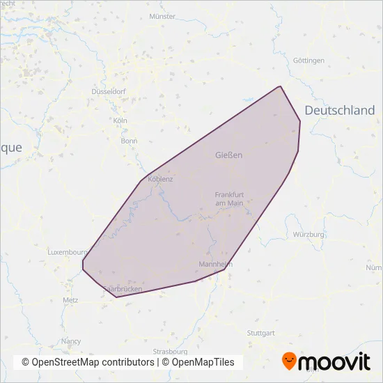 DB Regio Mitte Verbundsgebiet