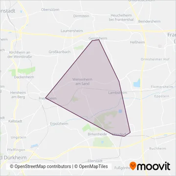 Схема покрытия компании Vorderpfalz