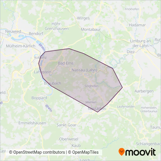 DB Regio Bus Rhein-Mosel GmbH Verbundsgebiet