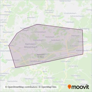 Схема покрытия компании Regionalbus-Westpfalz
