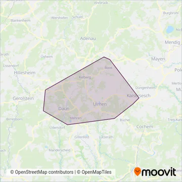 Rhein-Mosel Verkehrsgesellschaft mbH coverage area map