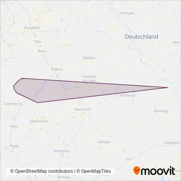 Eifel-Mosel Verkehrsgesellschaft coverage area map