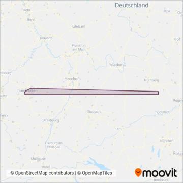 Saarbahn GmbH (Bus) coverage area map