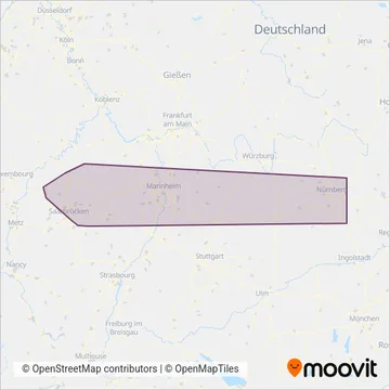 Схема покрытия компании Saar-Mobil GmbH