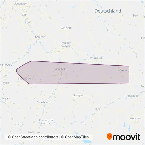 Saar-Mobil GmbH coverage area map