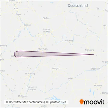Схема покрытия компании NVG Neunkircher Verkehrs GmbH