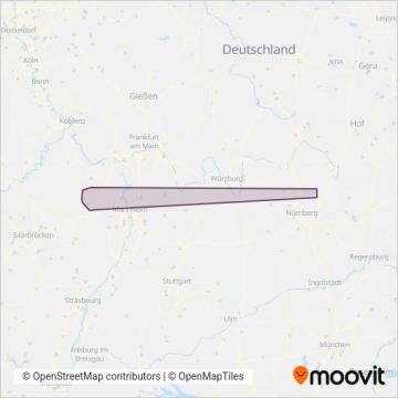 Reisedienst Krauss & Wolff Reisen (Bus) coverage area map