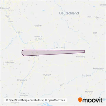 Reisedienst Krauss & Wolff Reisen (Bus) coverage area map