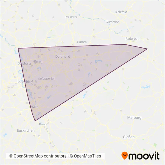 National Express (Bahn) Verbundsgebiet