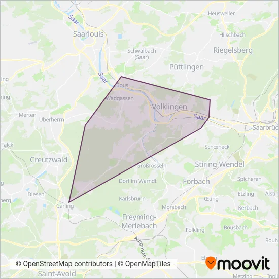 VVB Völklinger Verkehrsbetriebe GmbH Verbundsgebiet