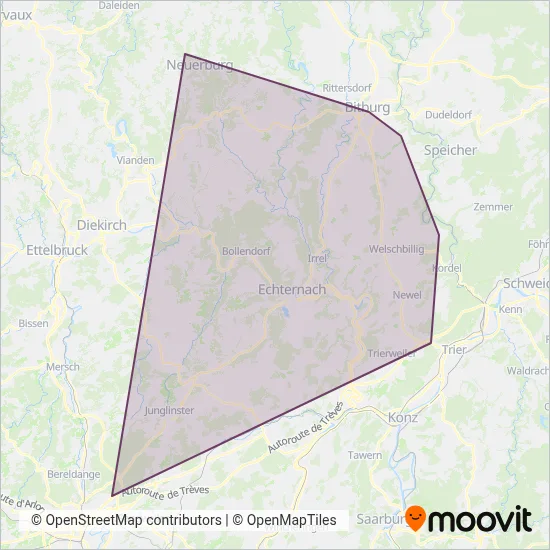 Tempus mobil Verbundsgebiet