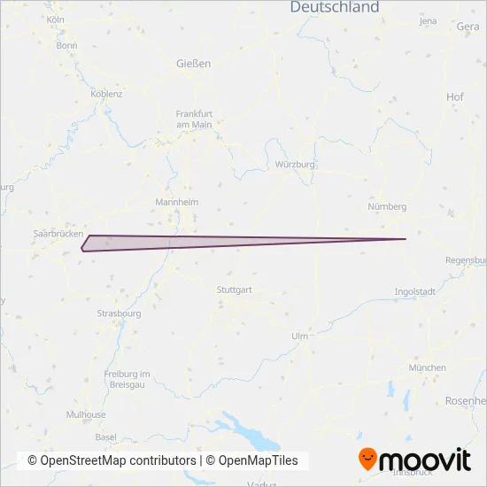 Regionalbus Zweibrücken coverage area map