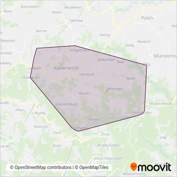 Схема покрытия компании bkr-mobility & DB Regio Bus Mitte