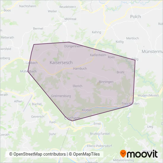 bkr-mobility & DB Regio Bus Mitte coverage area map