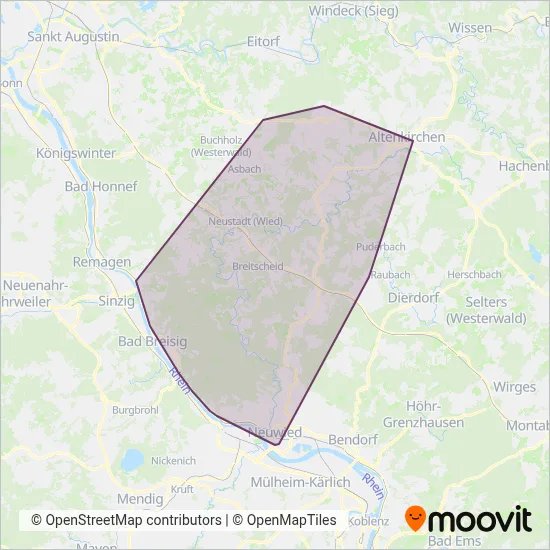 Bischoff-Touristik GmbH & Co. KG coverage area map