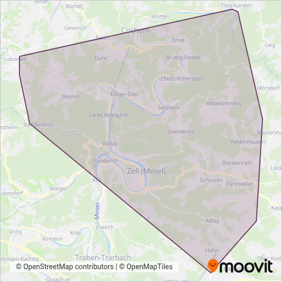 bkr-mobility & Scherer Reisen coverage area map