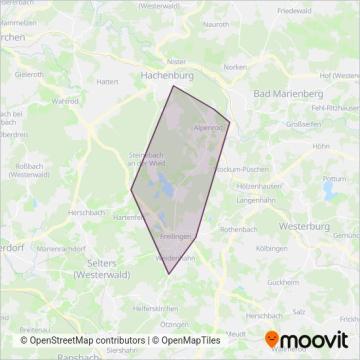 Jung Bus GmbH coverage area map