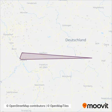 Схема покрытия компании Verkehrsbetrieb Rhein-Westerwald GmbH