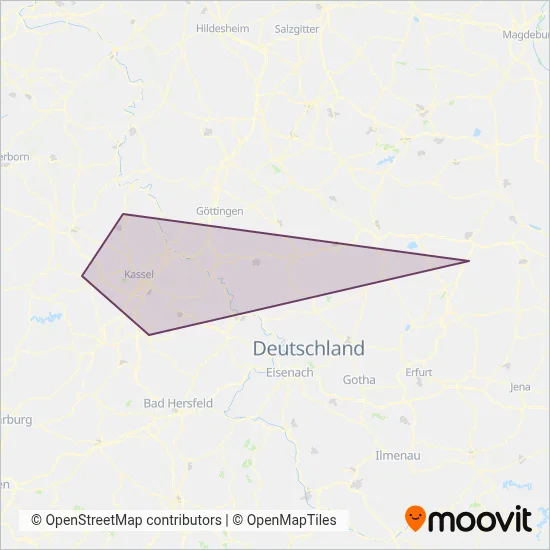 KVG Tram (Bahn) Verbundsgebiet