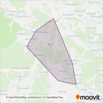 Omnibusbetrieb Sallwey GmbH (Bus) coverage area map