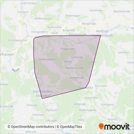 EW Bus GmbH coverage area map
