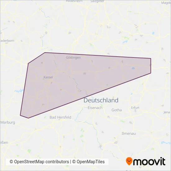 Reisedienst Bonte (Bus) coverage area map