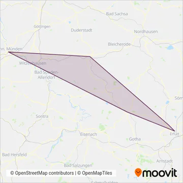DB Regio AG Südost coverage area map