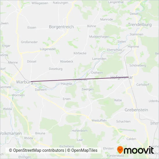 National Express (Bus) Verbundsgebiet