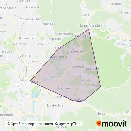 ARGE SFB (Bus) coverage area map