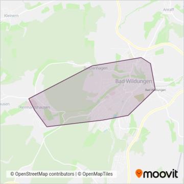Stadtbus Bad Wildungen coverage area map
