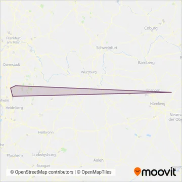 Схема покрытия компании DB Regio Bus Mitte GmbH H/BW