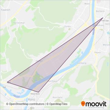 CFL1 (Bus) coverage area map