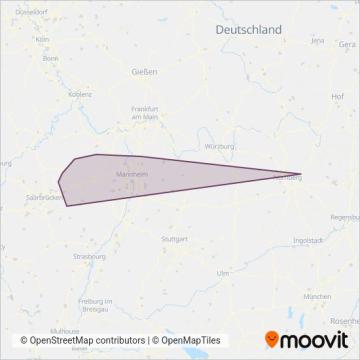 Схема покрытия компании Ruftaxi