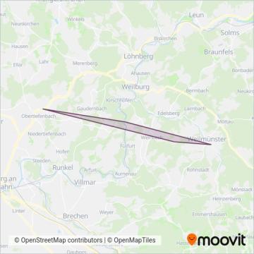 Verkehrsgesellschaft Lahn-Dill-Weil mbH (LDK) - Cable Car coverage area map