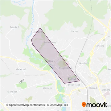 RhönEnergie Bus GmbH (Cable Car) coverage area map