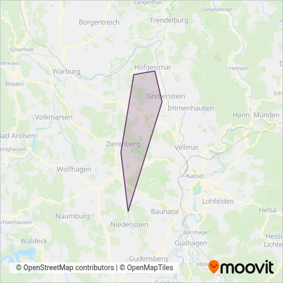 Reisedienst Bonte (Seilbahn) Verbundsgebiet