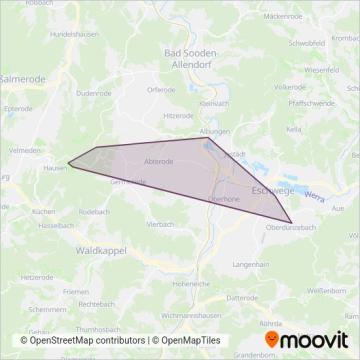 Frölich Linie (Cable Car) coverage area map