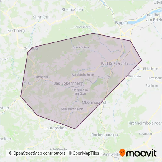 Kommunalverkehr Rhein-Nahe (Seilbahn) Verbundsgebiet