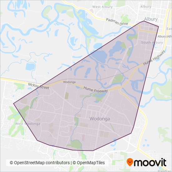 Dyson Buslines coverage area map