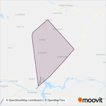 Kanes Buses coverage area map
