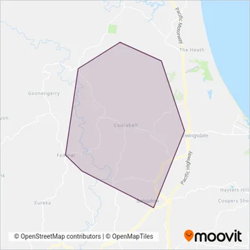 Bangalow Transit Pty Ltd coverage area map