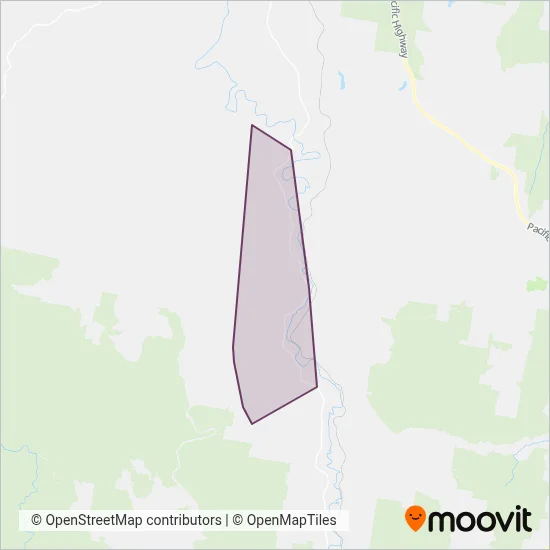 Mapa del área de cobertura de Glenreagh Bus Services Pty Ltd