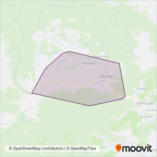 Mapa del área de cobertura de I R Steinhardt Pty Ltd