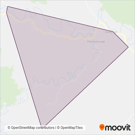 Mapa del área de cobertura de Long Flat Bus Service Pty Ltd