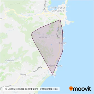 Kiama Coaches coverage area map