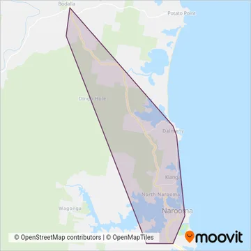 Symons Bus & Coach Service coverage area map