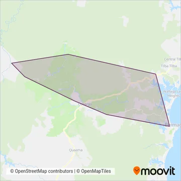 Bennys Buses Pty Ltd coverage area map