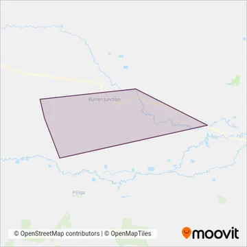 Mapa del área de cobertura de Bakers Buses Pty Ltd